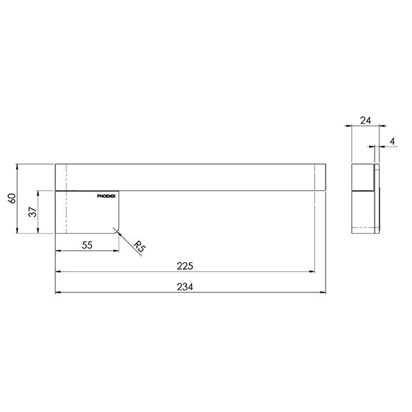Phoenix Designer Square Swivel Bath Outlet