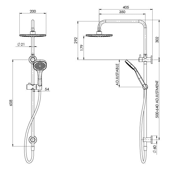 Phoenix Teva Twin Shower