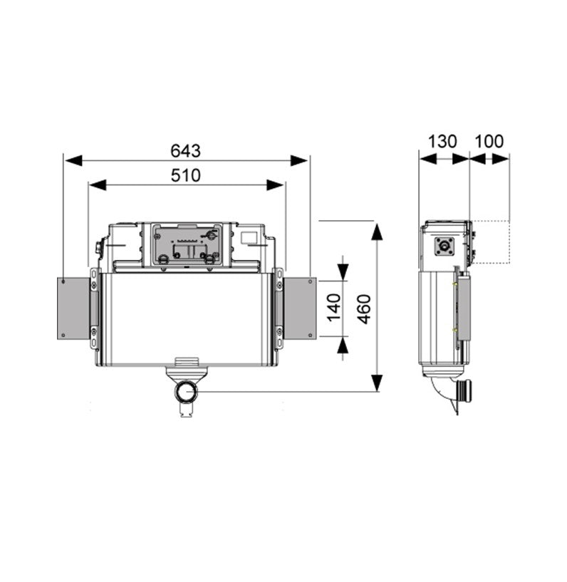 Tece Low Level Pedestal Cistern