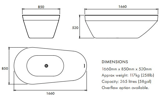 Apaiser Sol Freestanding Bath