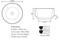 Apaiser Zen Round Freestanding Bath