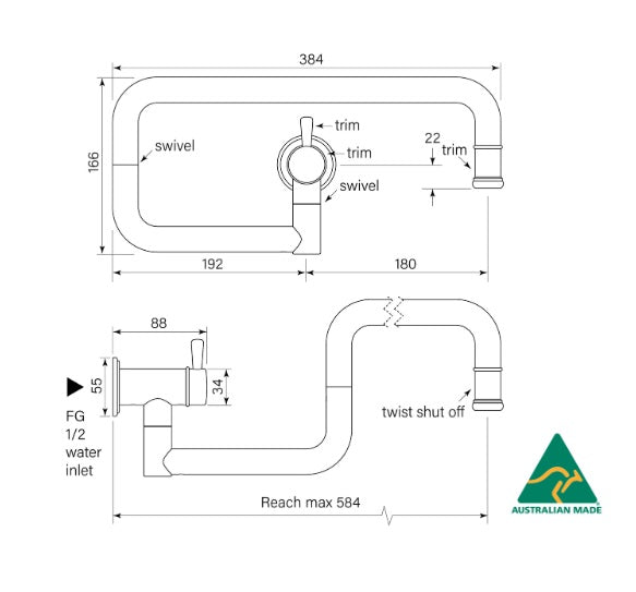 Faucet Strommen Cascade Pot Filler Tuck Plumbing Fixtures