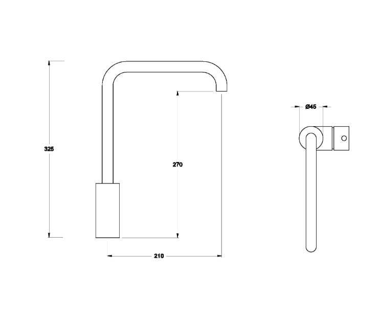 Brodware City Stik Squareline Sink Mixer