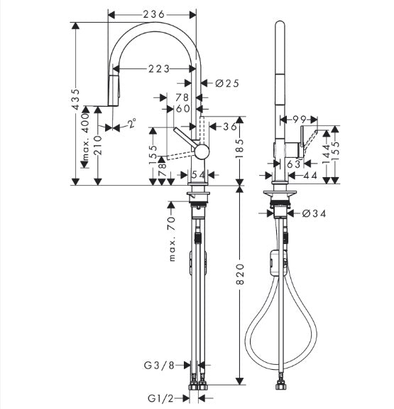 Hansgrohe Talis M54 Pullout Mixer