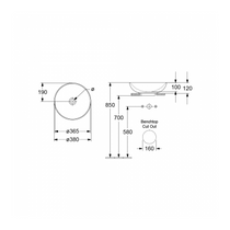 Villeroy & Boch Loop Slim 380 Round Above Counter Basin