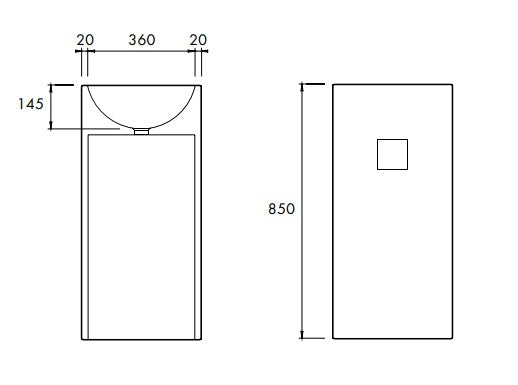 Apaiser Lunar Freestanding Basin