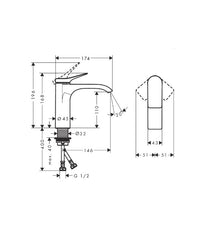Hansgrohe Vivenis Basin Mixer 110