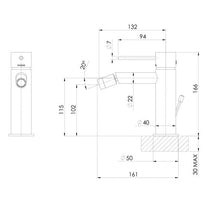Vivid Slimline Bidet Mixer