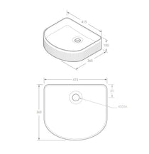 Fienza Eleanor Arch Fluted Above Counter Basin