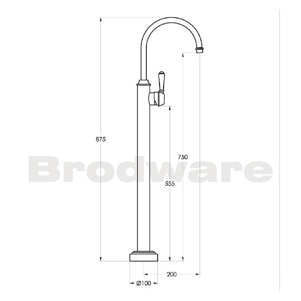 Brodware Neu England Floor Mounted Bath Mixer