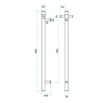Thermorail VS900HGM Gunmetal Vertical Heated Rail