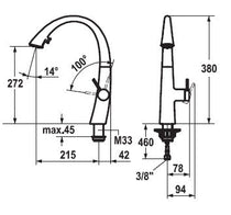 KWC Zoe Sink Mixer No Light